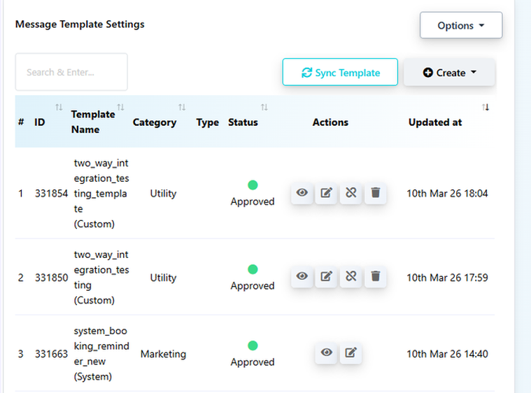 Meta-Approved Message Templates