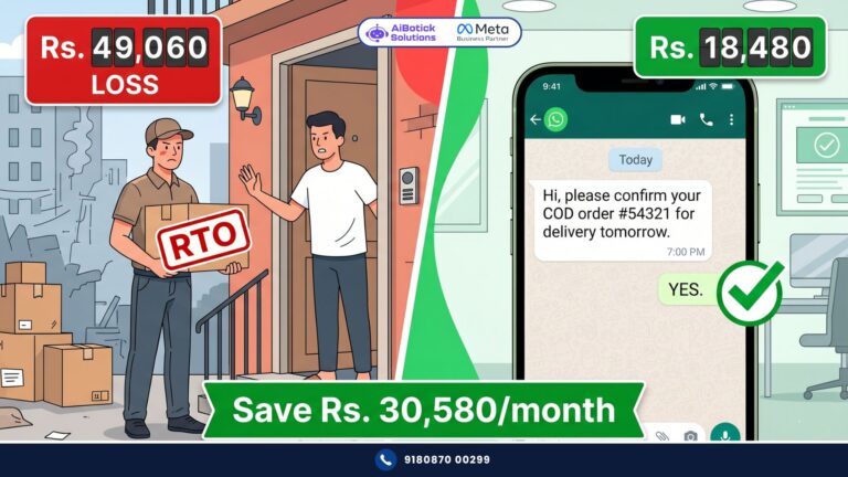 COD verification WhatsApp automation for Indian ecommerce RTO reduction