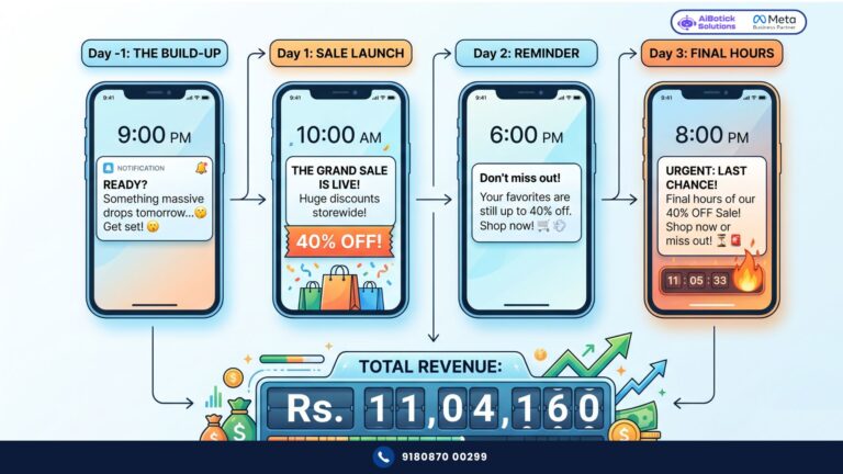WhatsApp broadcasting ecommerce campaign structure for Indian D2C brands