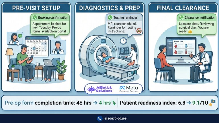 WhatsApp for hospitals India — OPD delays, IPD family updates and post-discharge automation system