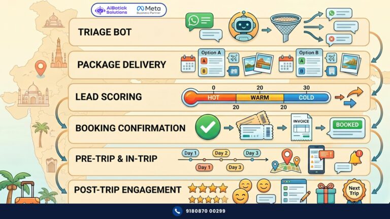 WhatsApp tour operators India — 6-layer peak season automation system for tour agencies